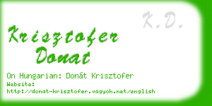 krisztofer donat business card