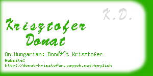 krisztofer donat business card